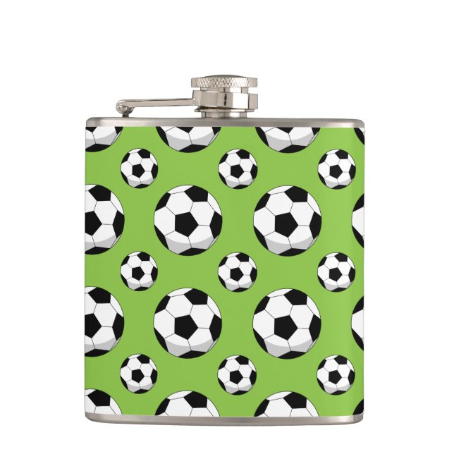 Cartoon Soccer Ball Pattern Flask (Front)