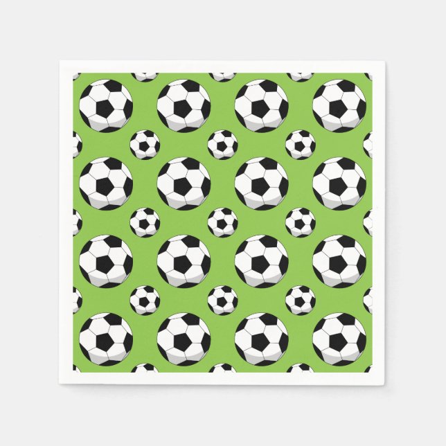 Cartoon Soccer Ball Pattern Napkins (Front)