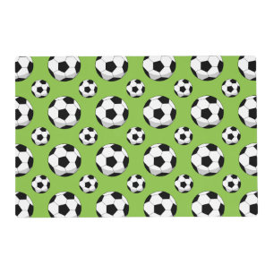 Cartoon Soccer Ball Pattern Placemat