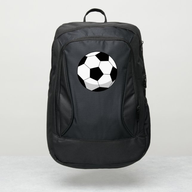 Cartoon Soccer Ball Port Authority® Backpack (Front)