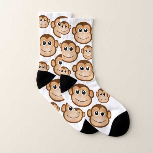 Cartoon Sock Monkey Chimp Socks