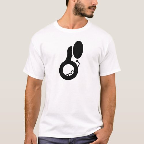 Cartoon Sousaphone Silhouette T_Shirt