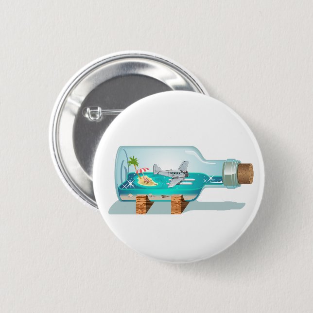 Cartoon Souvenir Bottle Button (Front & Back)