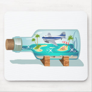 Cartoon Souvenir Bottle Mouse Pad