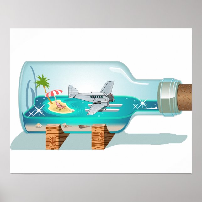 Cartoon Souvenir Bottle Poster (Front)
