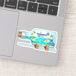 Cartoon Souvenir Bottle Sticker