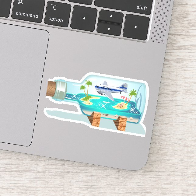 Cartoon Souvenir Bottle Sticker (Detail)