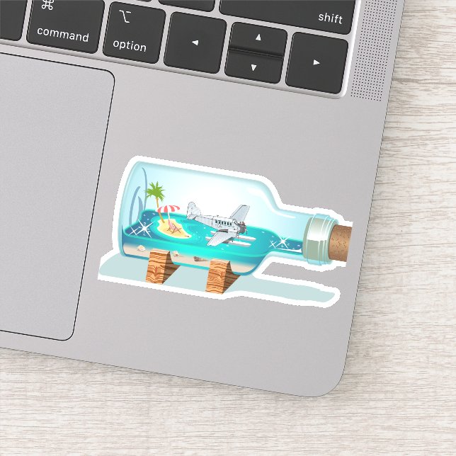 Cartoon Souvenir Bottle Sticker (Detail)