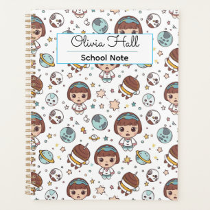 Cartoon Space Back to School Supplies Teachers Planner