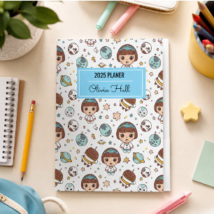 Cartoon Space Back to School Supplies Teachers Pocket Folder