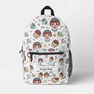 Cartoon Space Back to School Supplies Teachers Printed Backpack