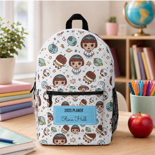Cartoon Space Back to School Supplies Teachers Printed Backpack