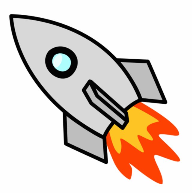 Cartoon Space Rocket Cutout (Front)