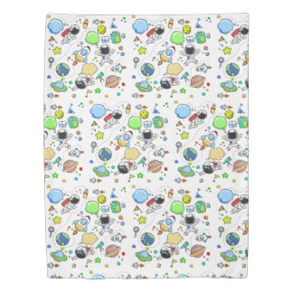 Cartoon Space Themed Boys Duvet Cover