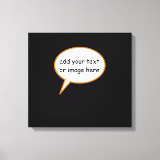cartoon speech balloon for walls canvas print