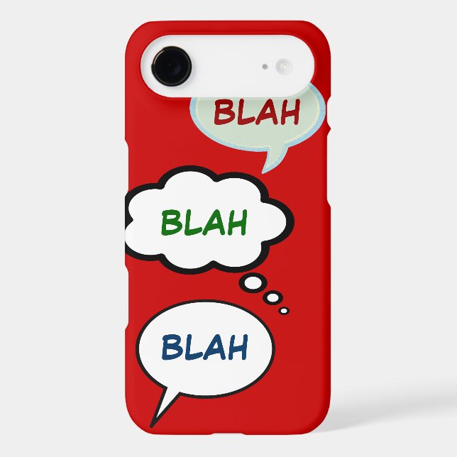 cartoon speech balloons with BLAH Case-Mate iPhone Case (Back)