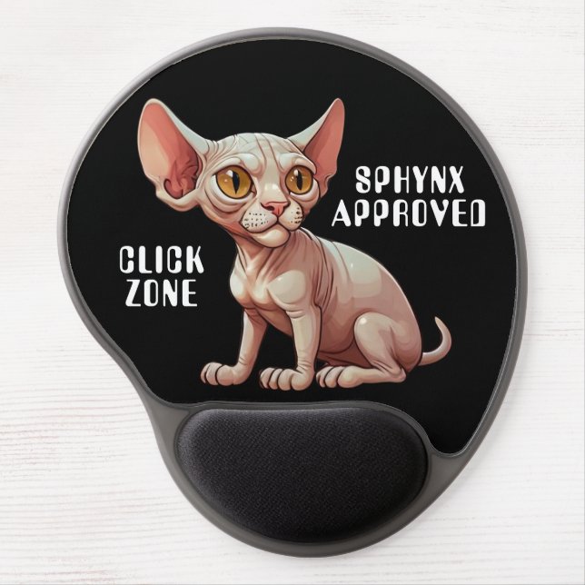 Cartoon Sphynx Cat Gel Mouse Pad (Front)
