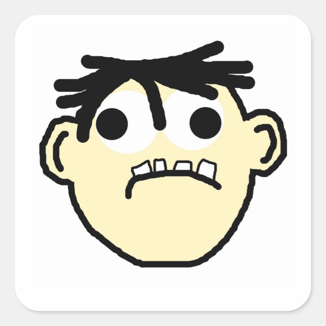 cartoon square sticker (Front)