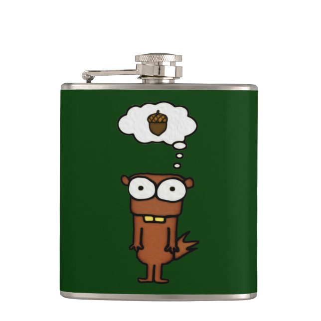 Cartoon Squirrel Flask (Front)