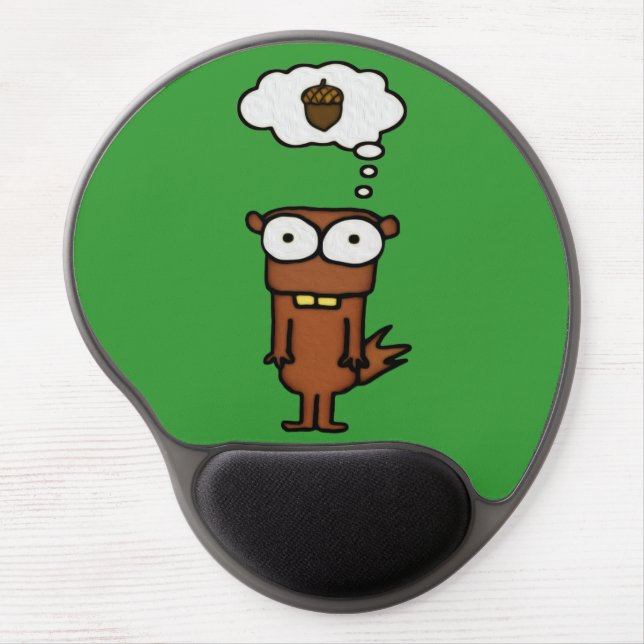 Cartoon Squirrel Gel Mouse Pad (Front)
