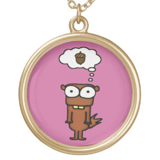 Cartoon Squirrel Gold Plated Necklace
