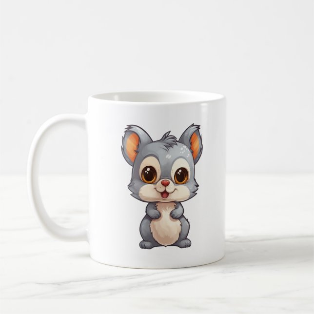 Cartoon squirrel illustration coffee mug (Left)