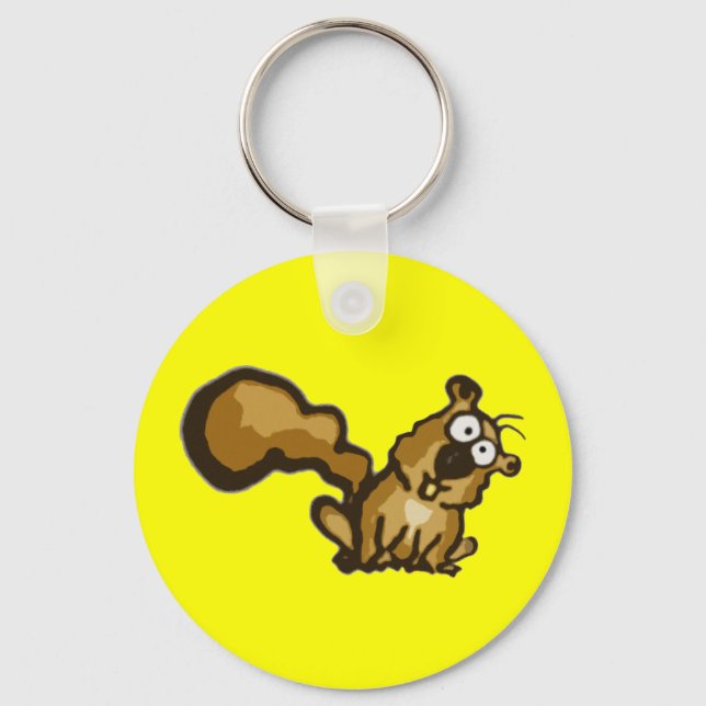 Cartoon Squirrel Keychain (Front)