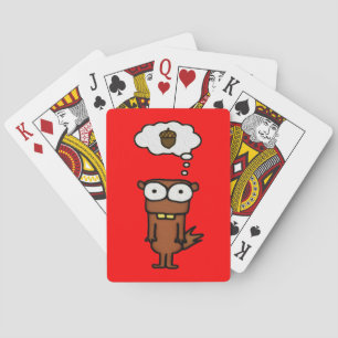 Cartoon Squirrel Poker Cards