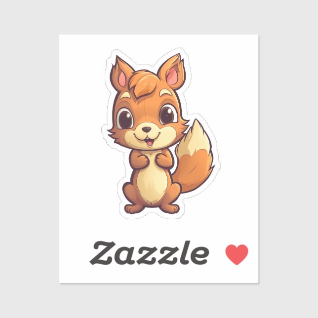 Cartoon squirrel sticker (Sheet)