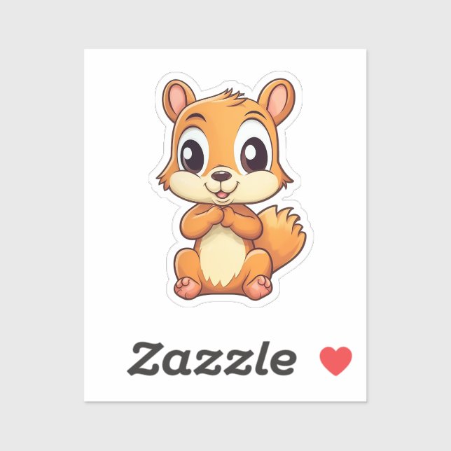 Cartoon squirrel sticker (Sheet)