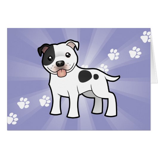 Cartoon Staffordshire Bull Terrier (Front Horizontal)