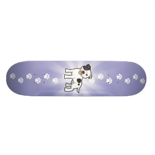 Cartoon Staffordshire Bull Terrier Skateboard Deck