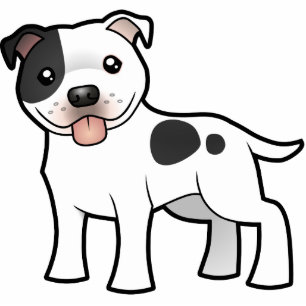Cartoon Staffordshire Bull Terrier Statuette