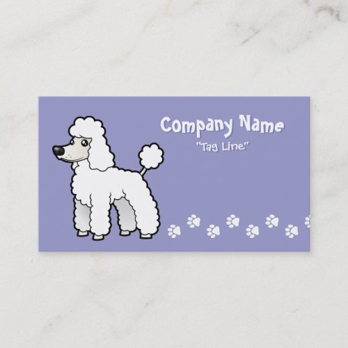 Cartoon Standard/Miniature/Toy Poodle Business Cards