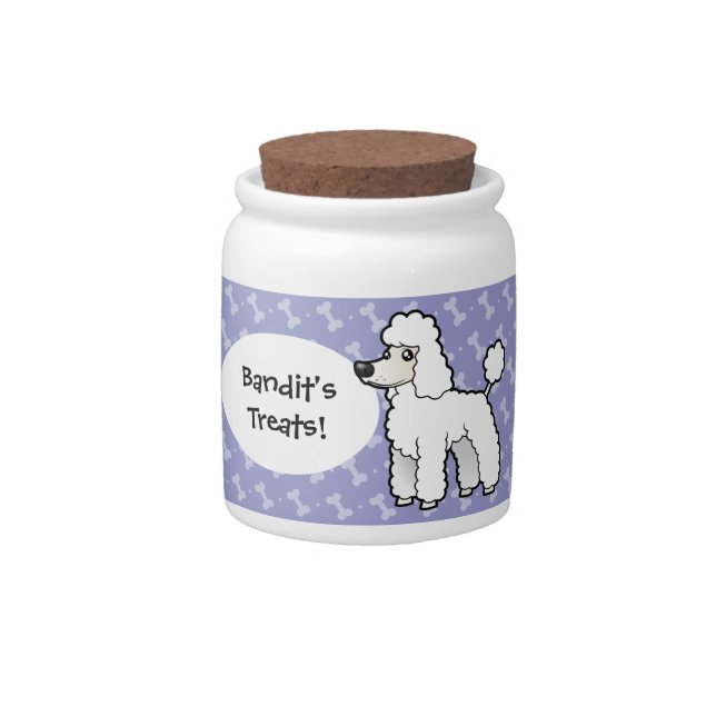 Cartoon Standard/Miniature/Toy Poodle Candy Jar (Front)
