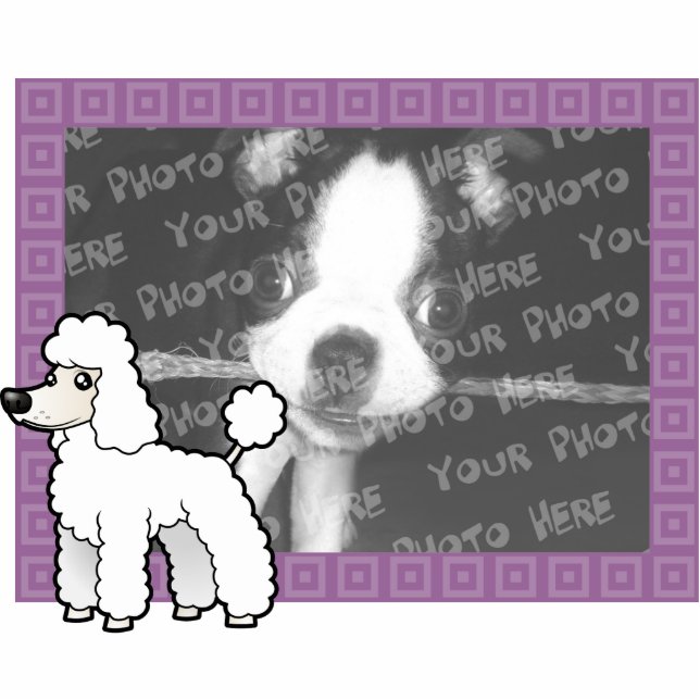 Cartoon Standard/Miniature/Toy Poodle Cutout (Front)