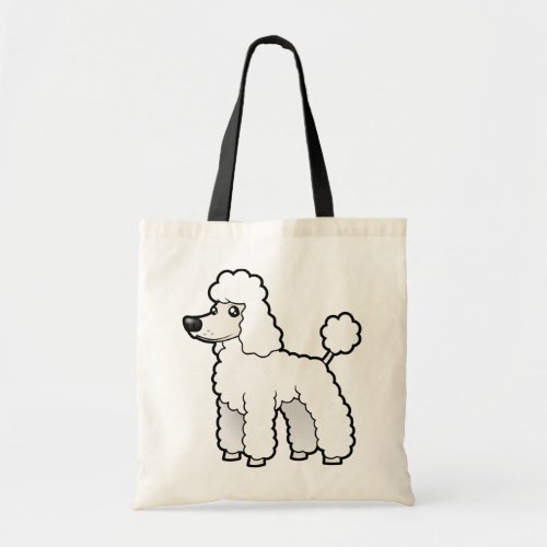 Cartoon StandardMiniatureToy Poodle puppy cut Tote Bag