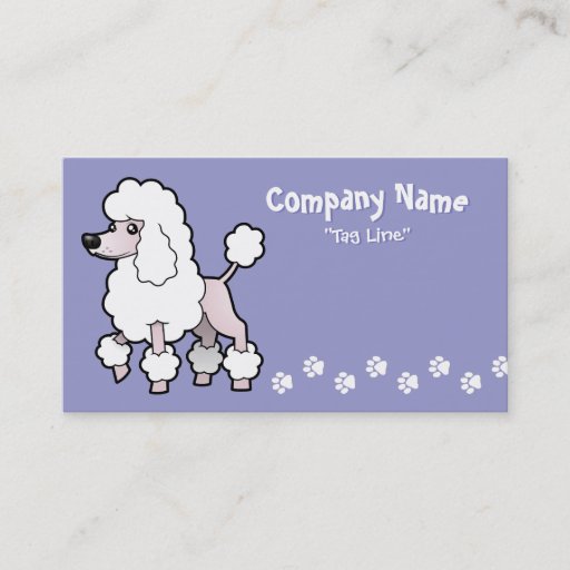 Customizable Cartoon Standard/Miniature/Toy Poodle (show cut) Business Card