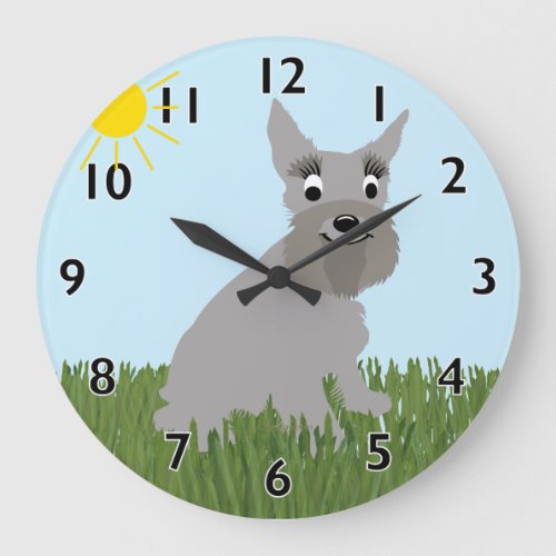 Cartoon Standard Schnauzer Clock