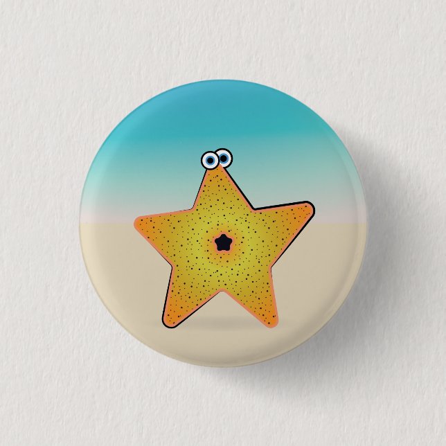 Cartoon Starfish Button (Front)