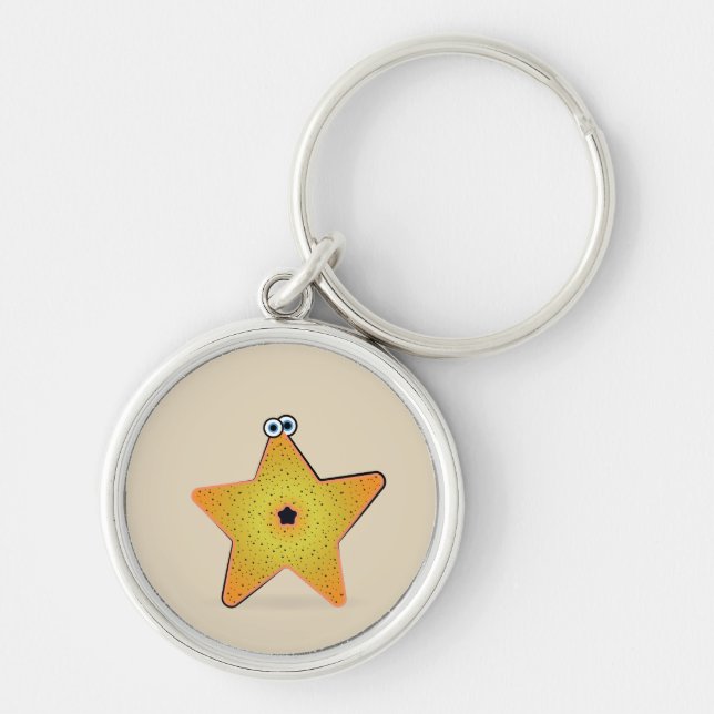 Cartoon Starfish Keychain (Front)
