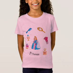 Cartoon stickers princess and accessoires T-Shirt