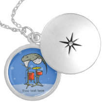 Cartoon Stingray playing a musical instrument