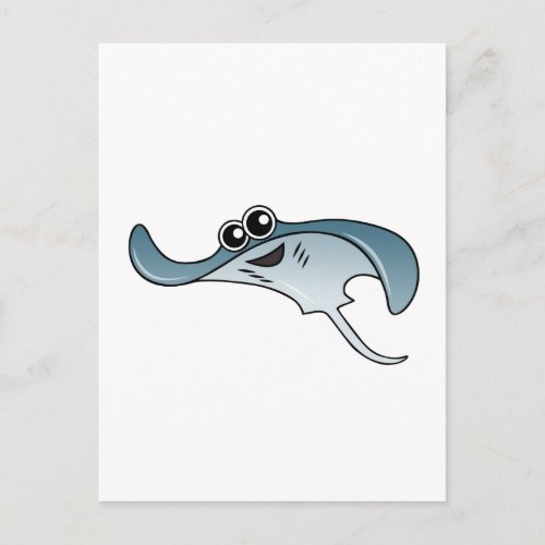 Cartoon Stingray Postcard