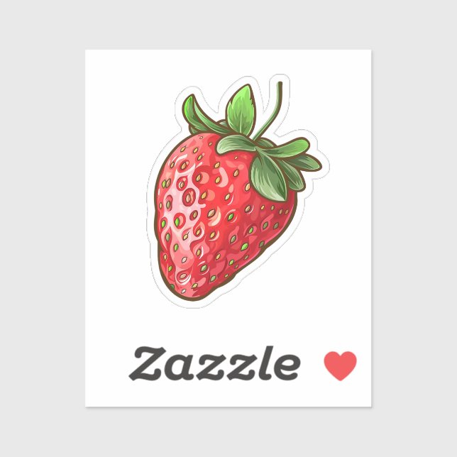 Cartoon strawberry sticker (Sheet)