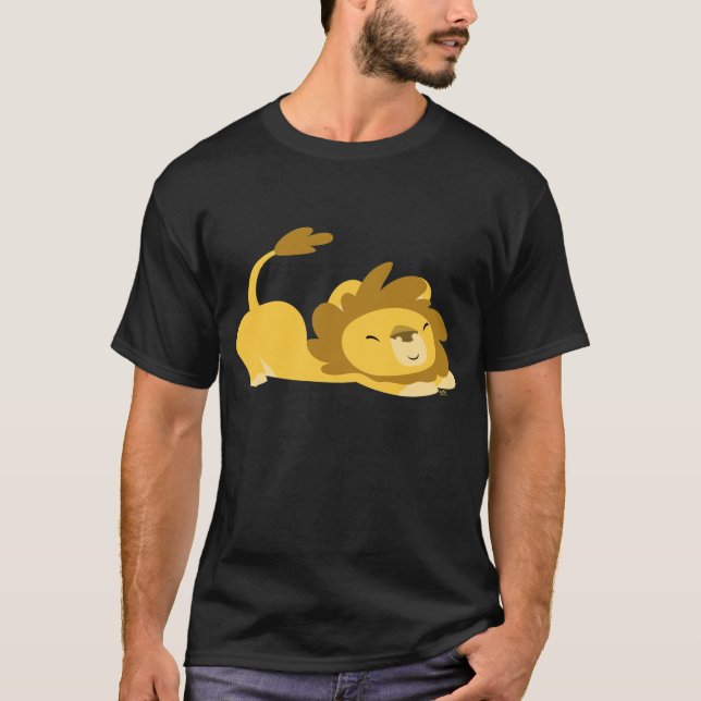 Cartoon Stretching Lion T-shirt (Front)