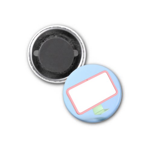Cartoon style computer monitor magnet