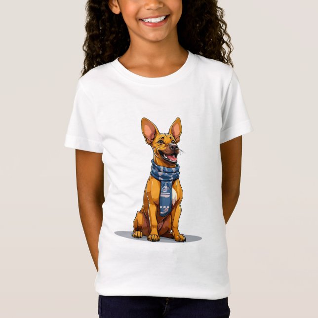 Cartoon-style dog illustration T-Shirt (Front)