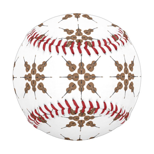 Cartoon Style Double Bass Background Baseball (Front)