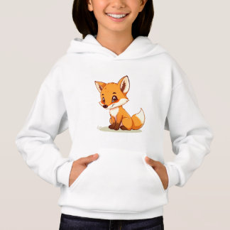 Cartoon-Style Happy Fox T-Shirt Hoodie